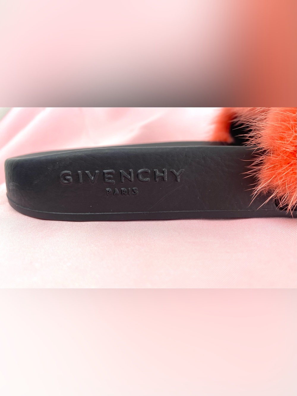Givenchy Paris Coral Mink Fur Slides Sandals EU 40/US 9-9.5 +Box $595 MSRP - Picture 4 of 14